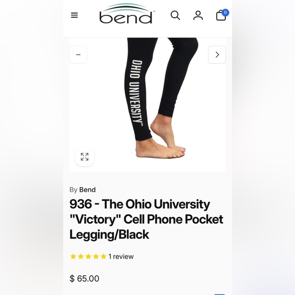 Bend Active Victory Cell Phone Pocket leggings-Ohio University, Size Small, - Picture 4 of 9